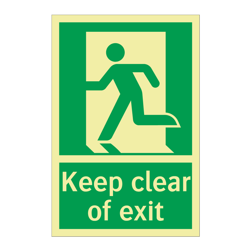 Keep clear of exit