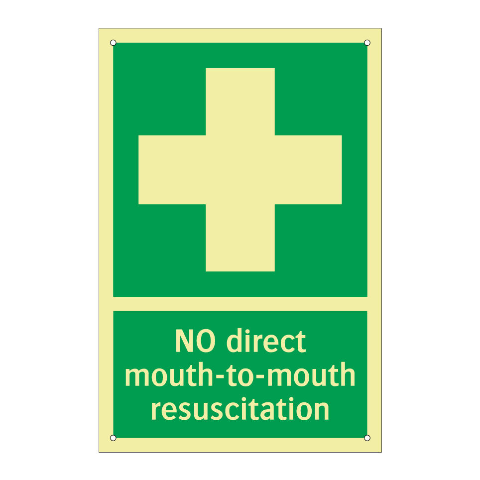 NO direct mouth-to-mouth resuscitation