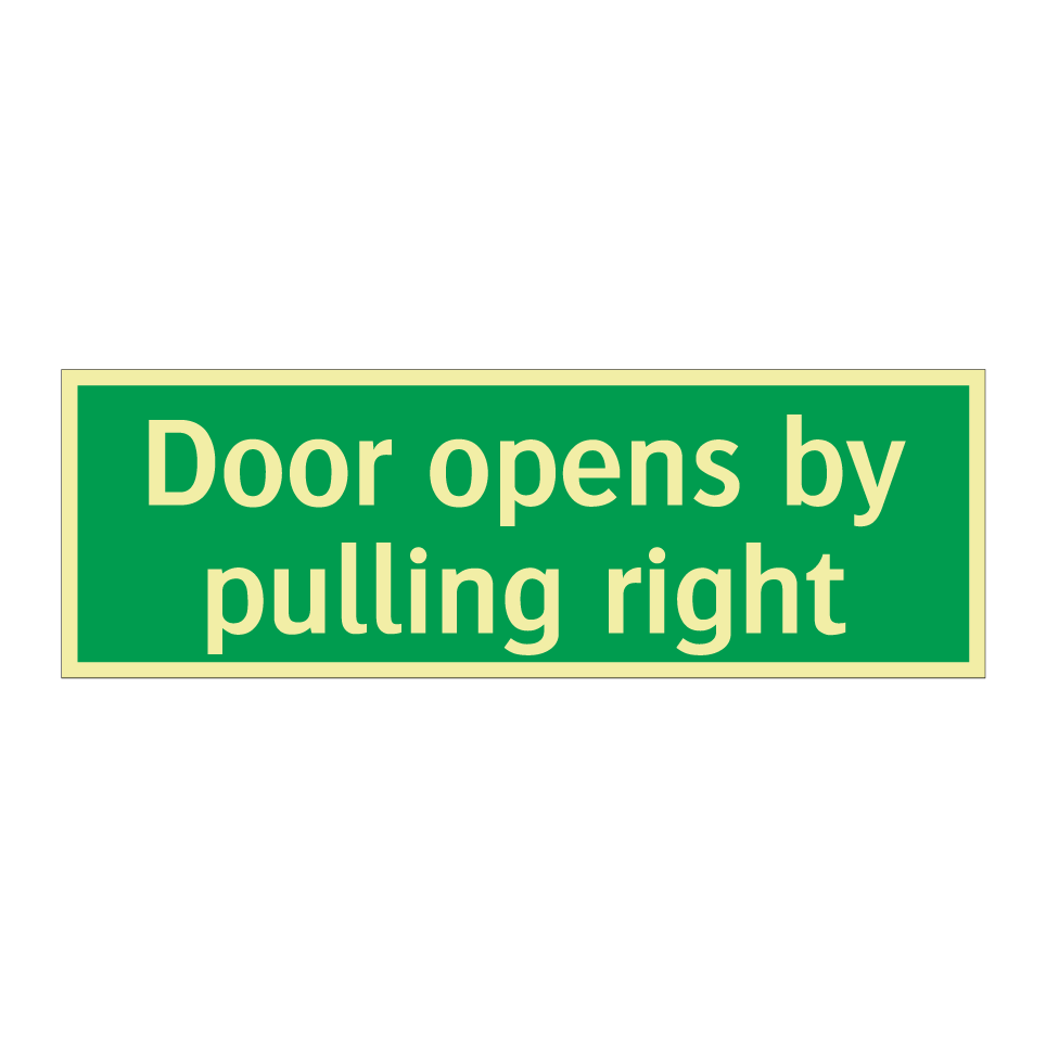 Door opens by pulling right