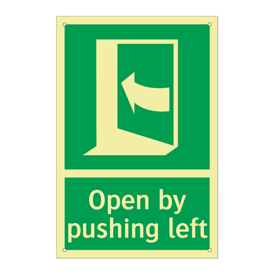 Open by pushing left