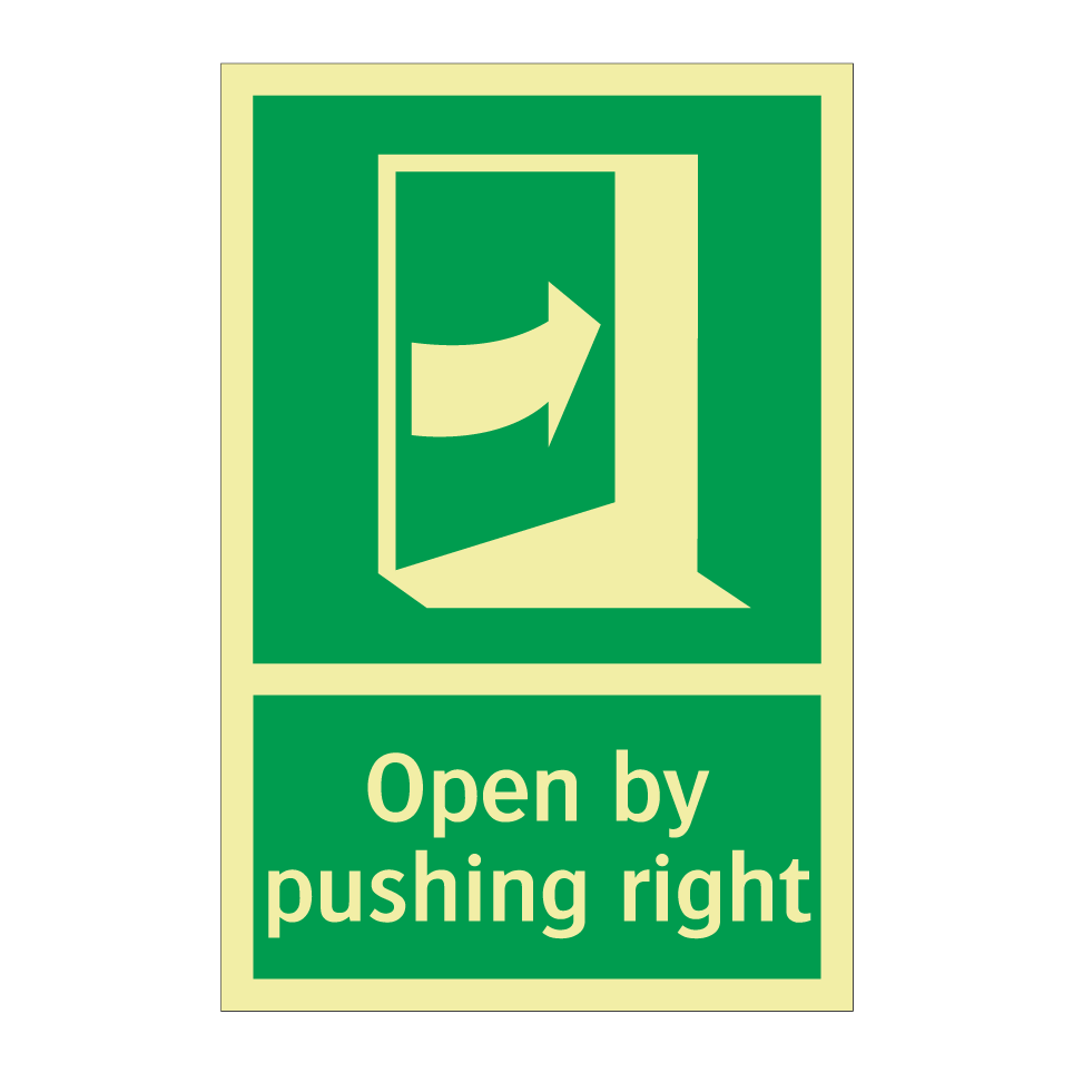 Open by pushing right