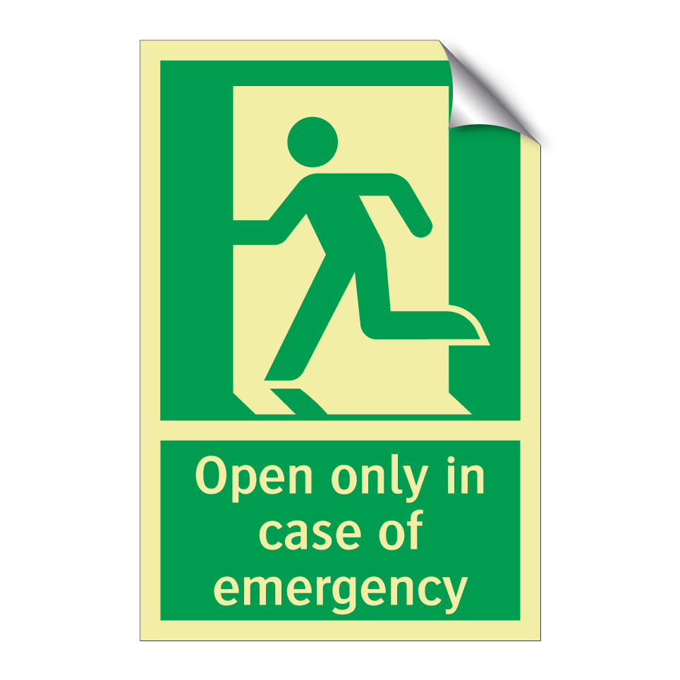 Open only in case of emergency