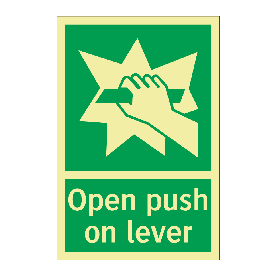 Open push on lever