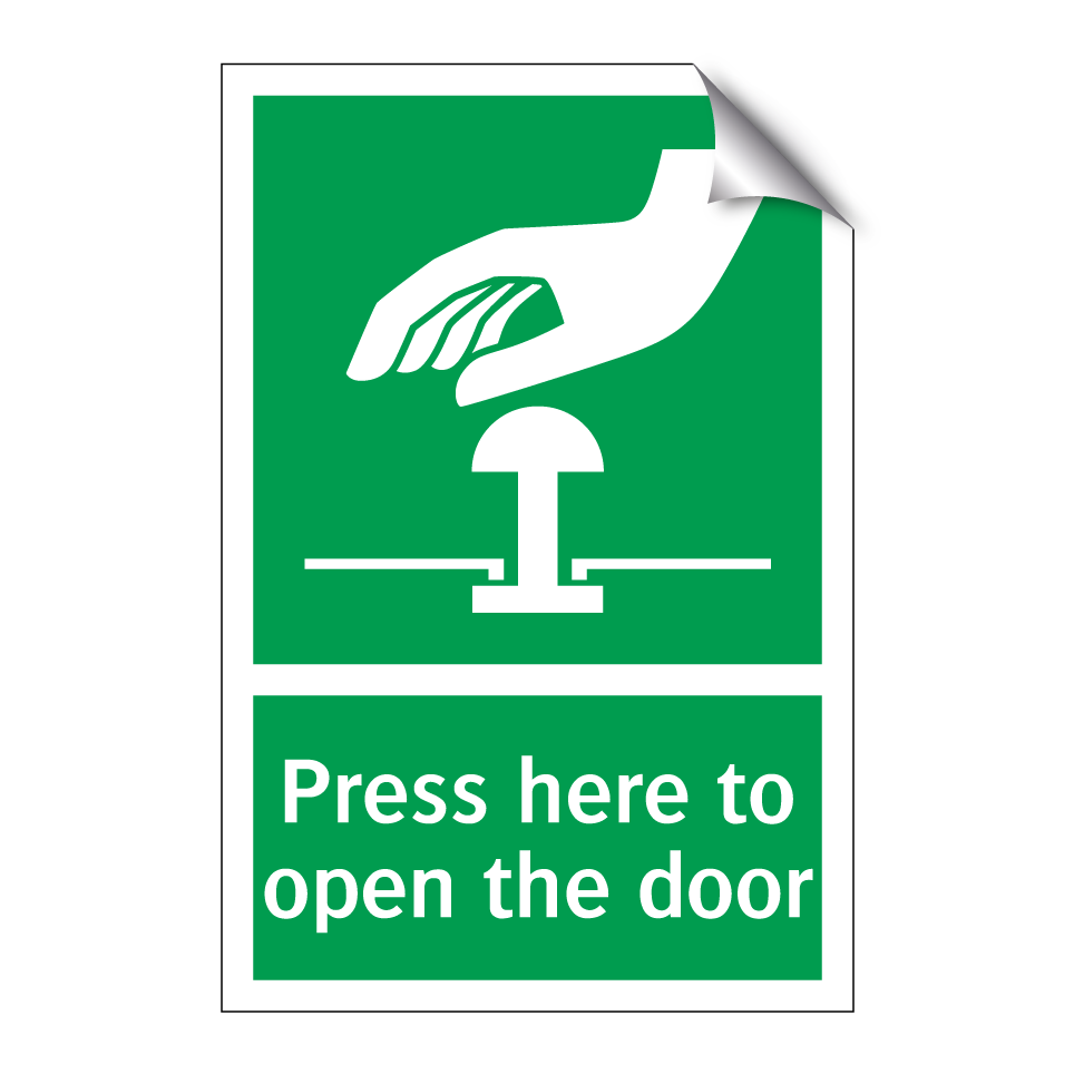 Press here to open the door
