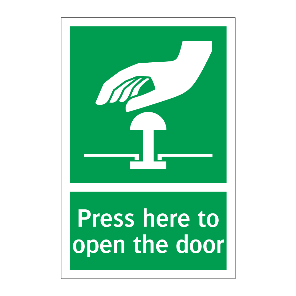 Press here to open the door
