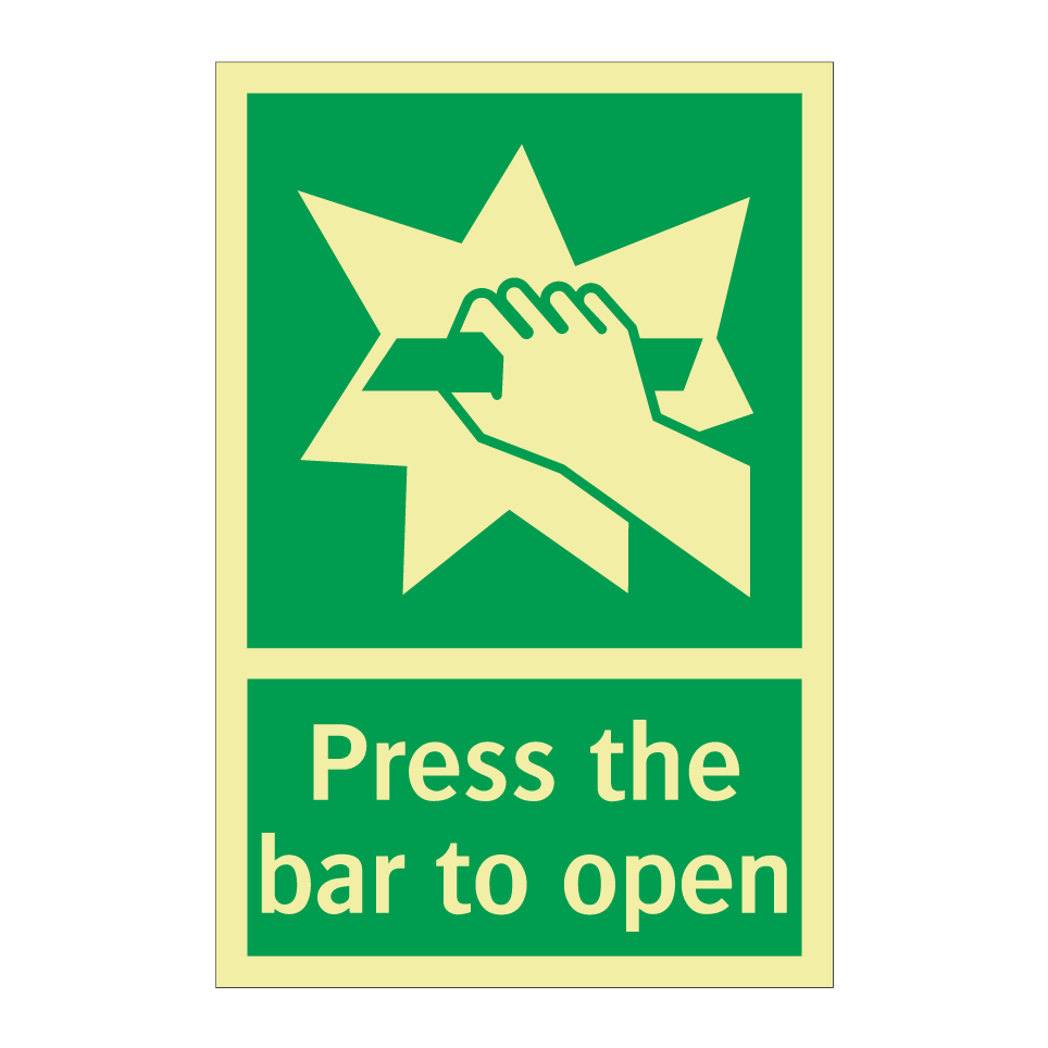 Press the bar to open