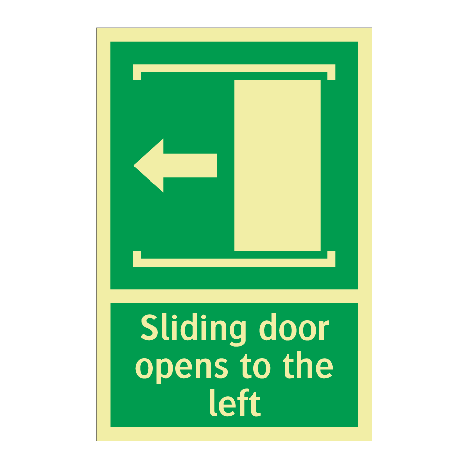 Sliding door opens to the left