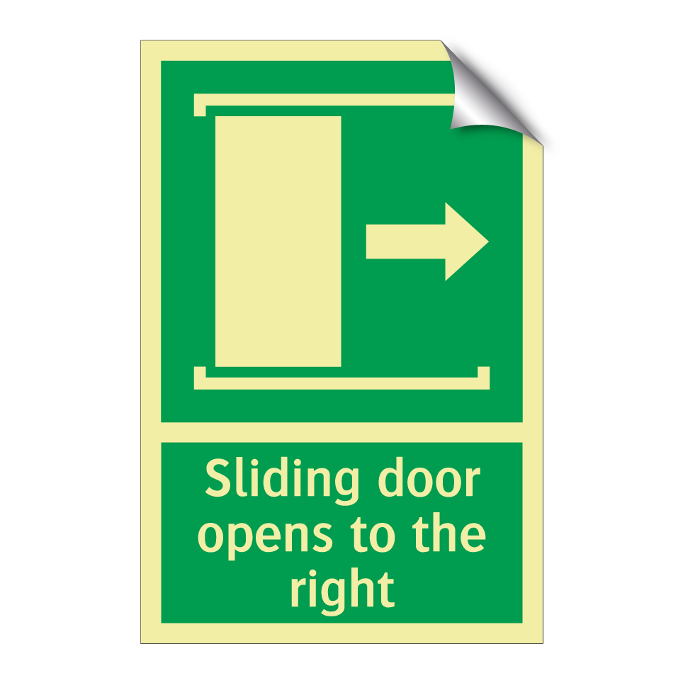 Sliding door opens to the right