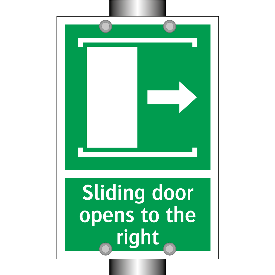 Sliding door opens to the right