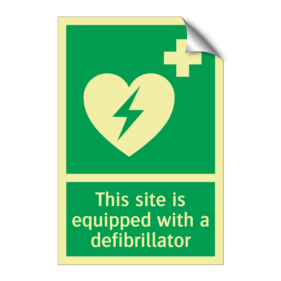 This site is equipped with a defibrillator