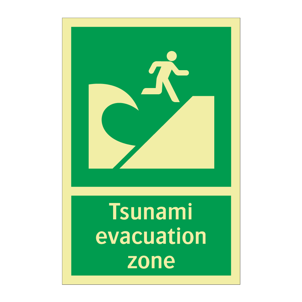 Tsunami evacuation zone