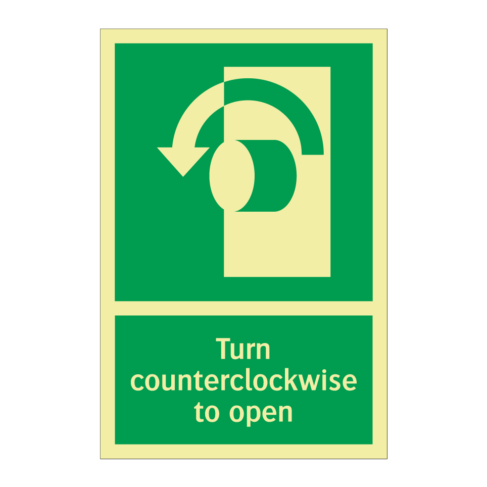 Turn counterclockwise to open