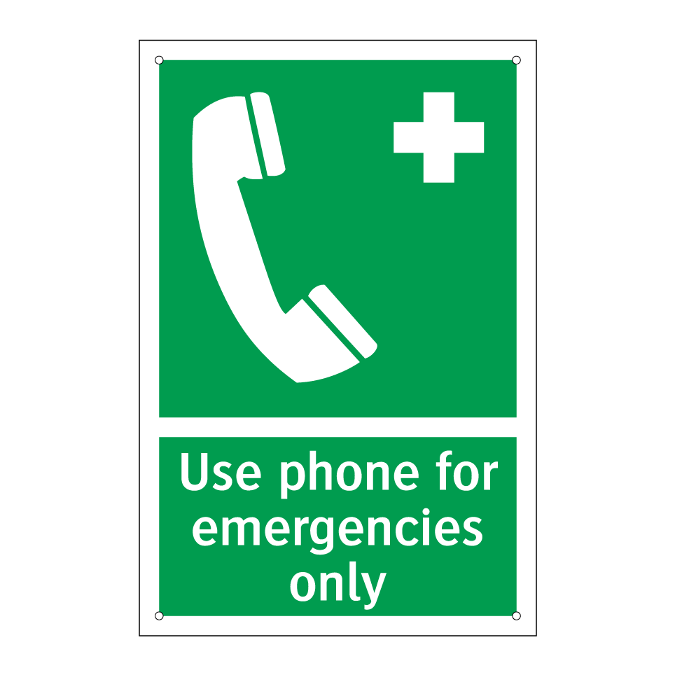 Use phone for emergencies only
