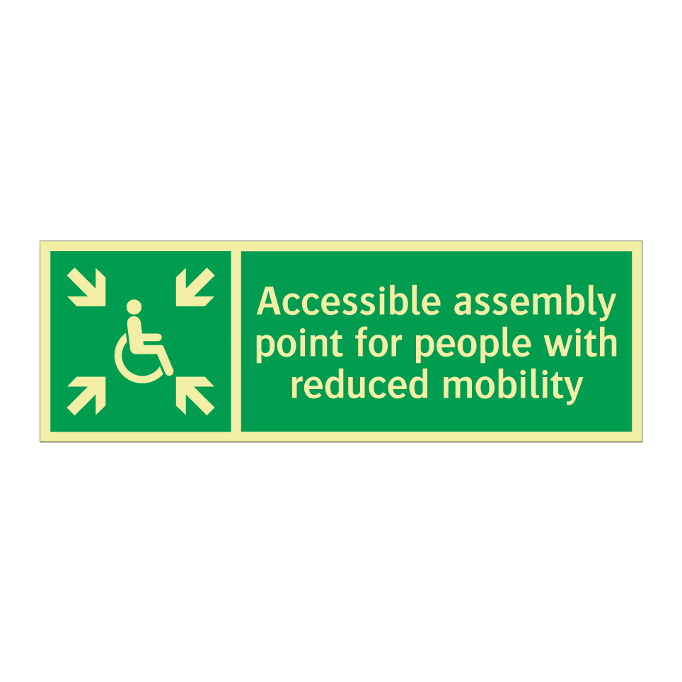 Accessible assembly point for people with reduced mobility