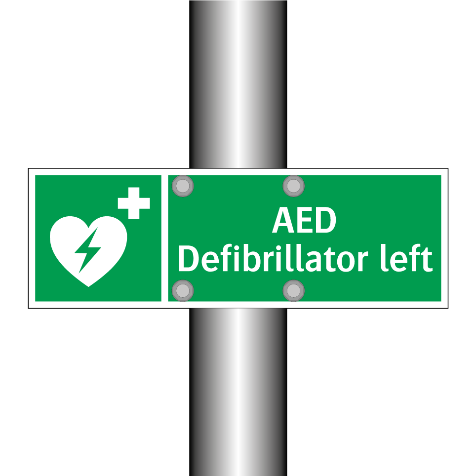 AED Defibrillator left