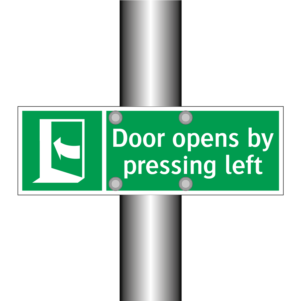 Door opens by pressing left