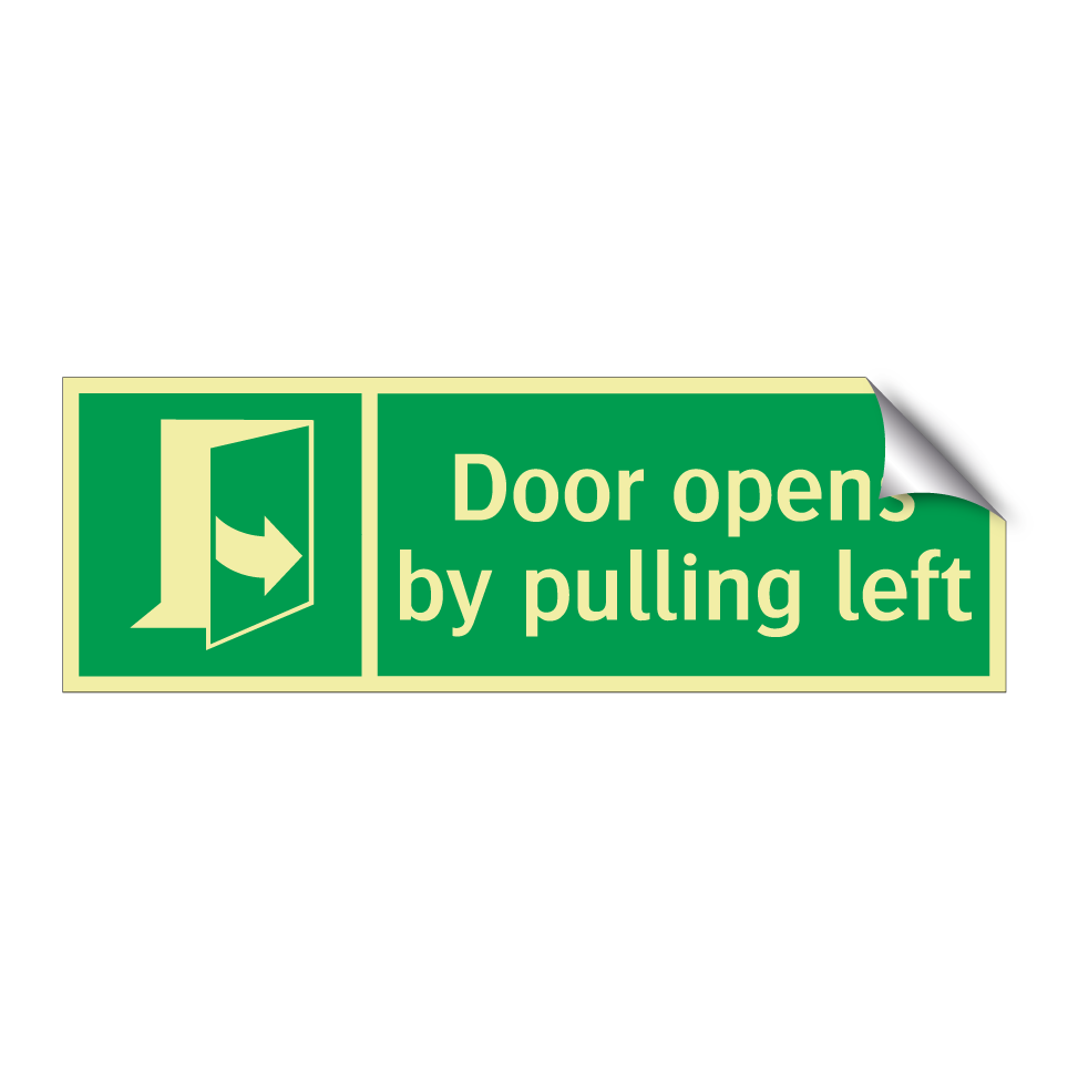 Door opens by pulling left