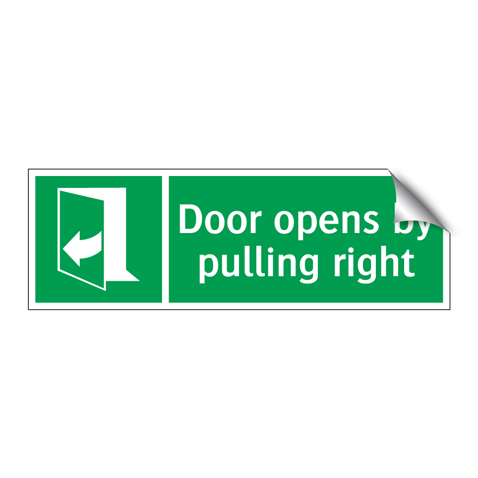 Door opens by pulling right