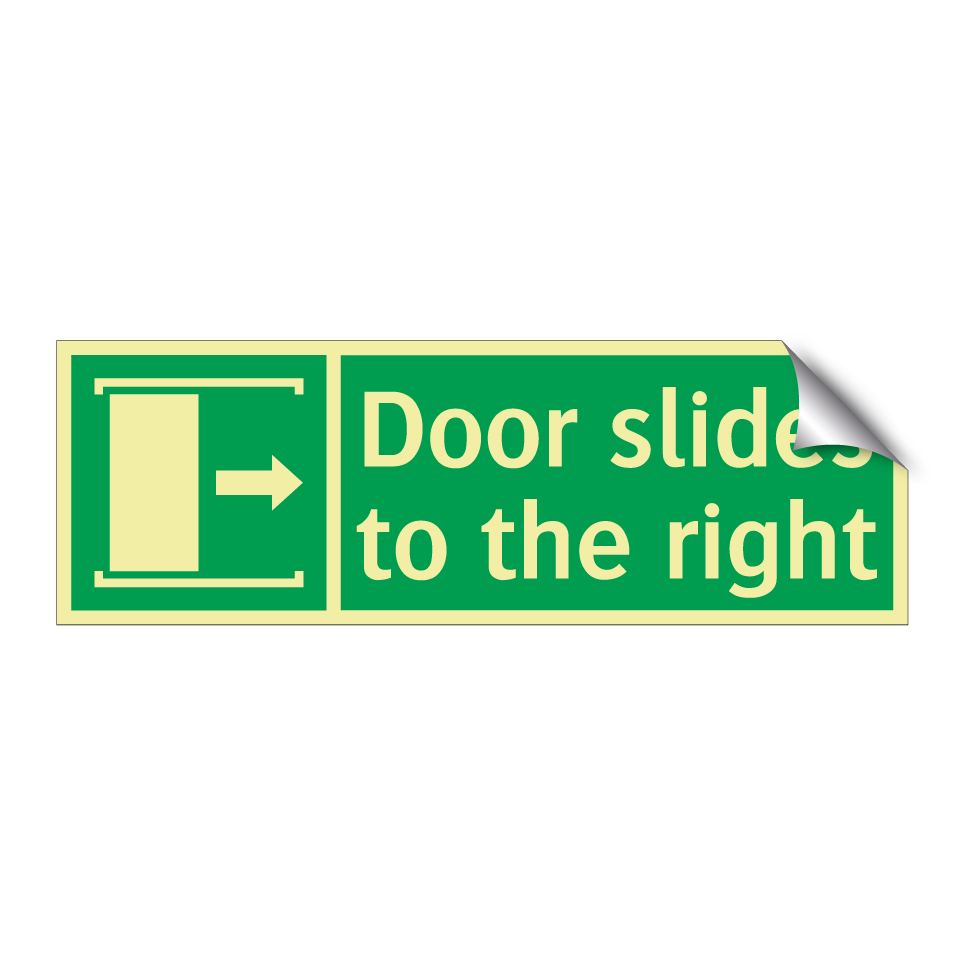 Door slides to the right
