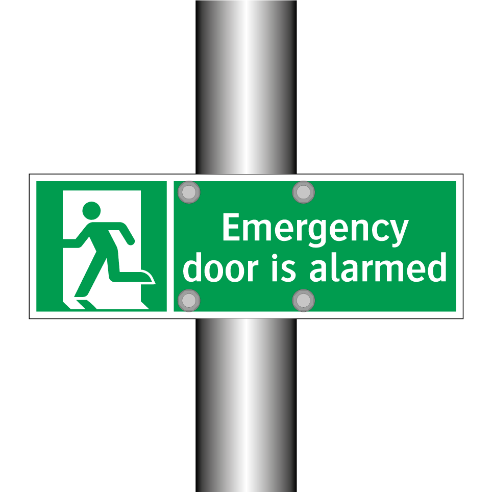 Emergency door is alarmed