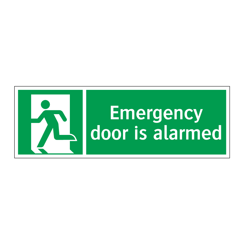 Emergency door is alarmed