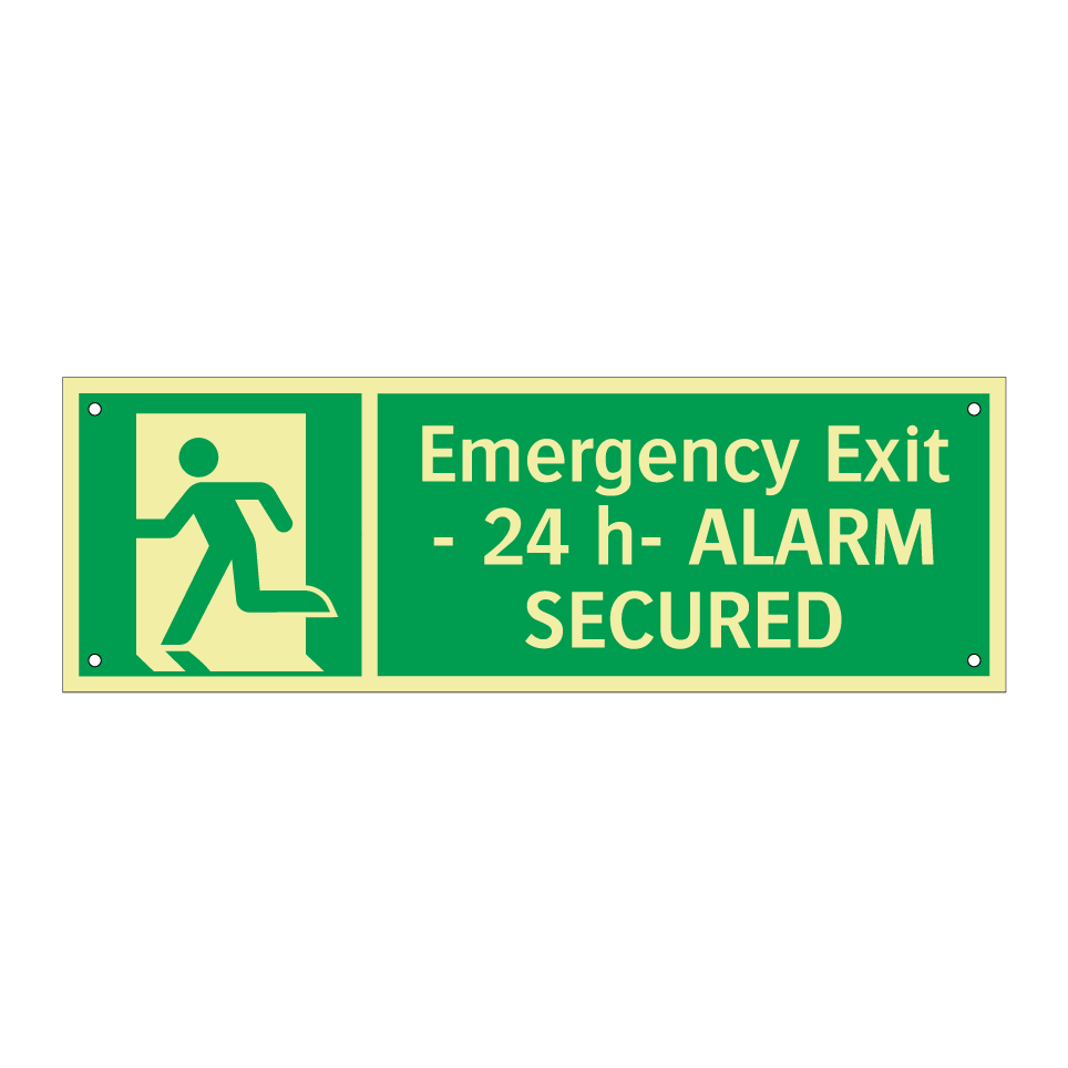 Emergency Exit - 24 h- ALARM SECURED