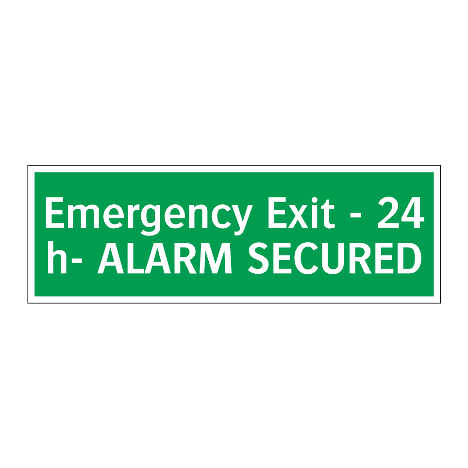 Emergency Exit - 24 h- ALARM SECURED
