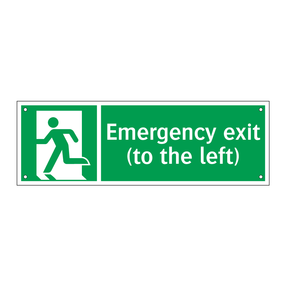 Emergency exit (to the left)