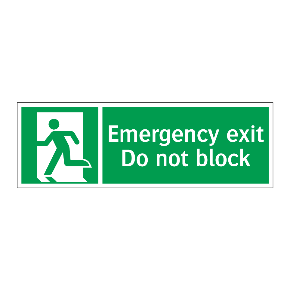 Emergency exit Do not block