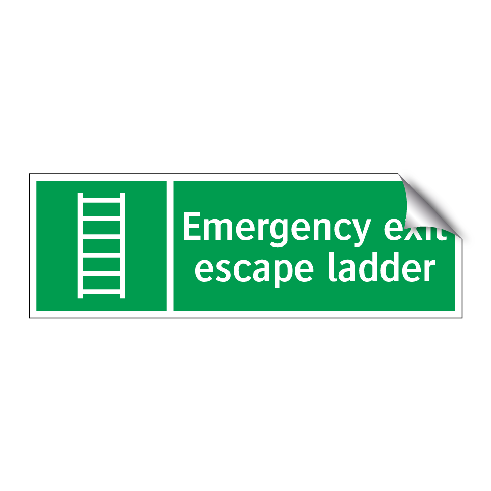 Emergency exit escape ladder