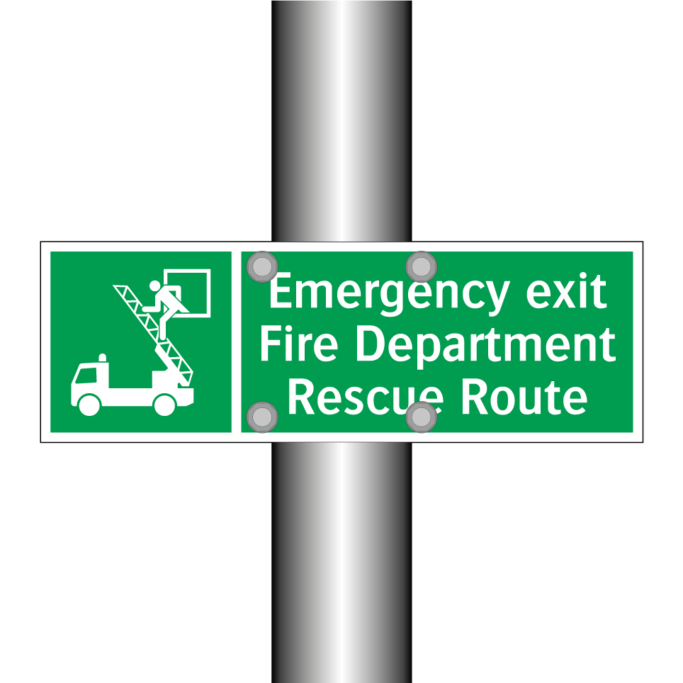 Emergency exit Fire Department Rescue Route