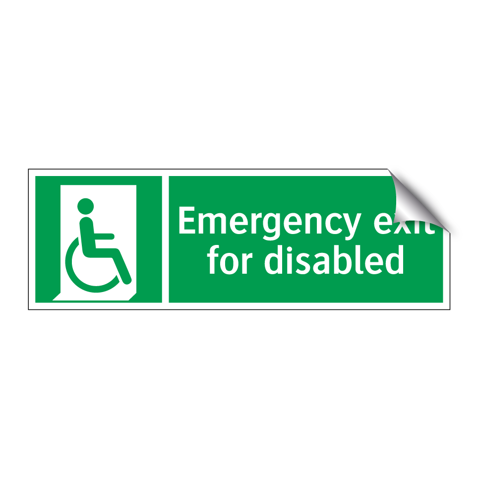 Emergency exit for disabled
