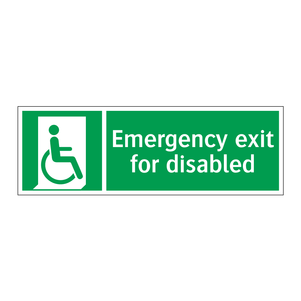 Emergency exit for disabled