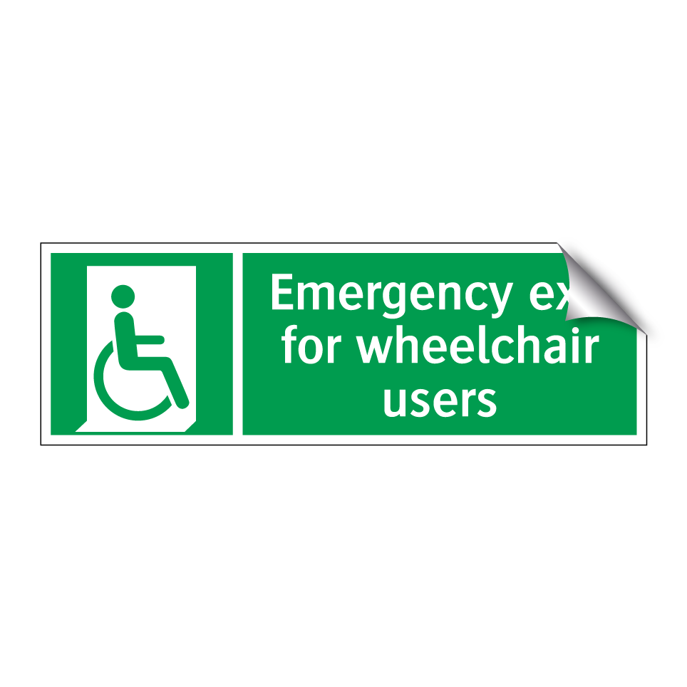 Emergency exit for wheelchair users