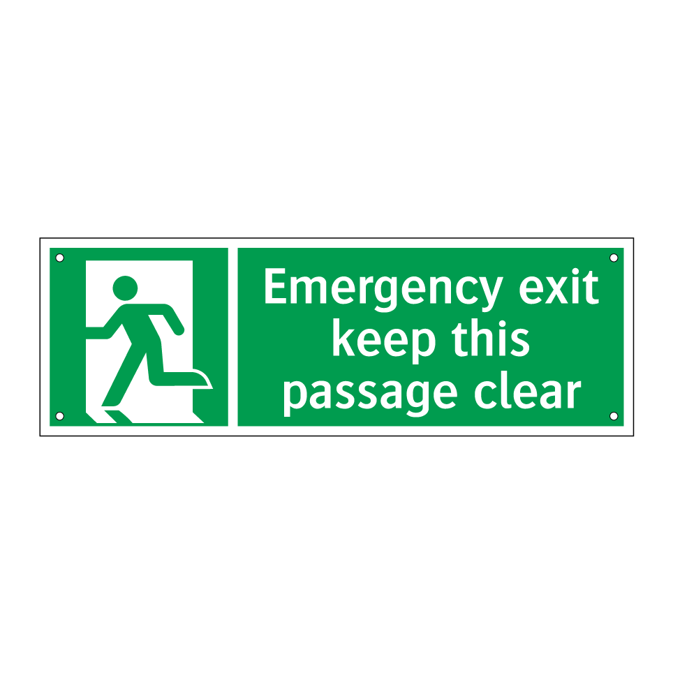 Emergency exit keep this passage clear