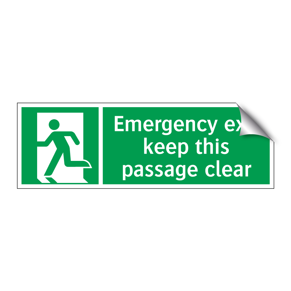 Emergency exit keep this passage clear