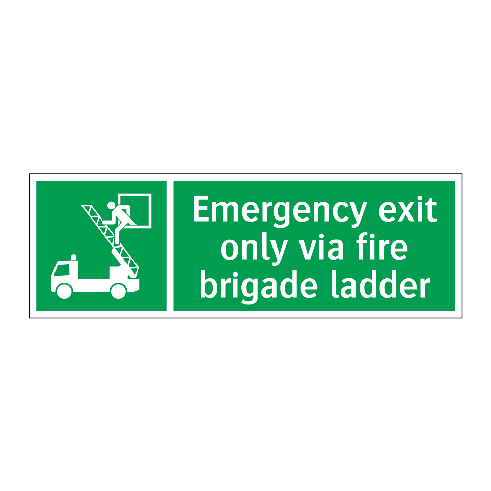 Emergency exit only via fire brigade ladder