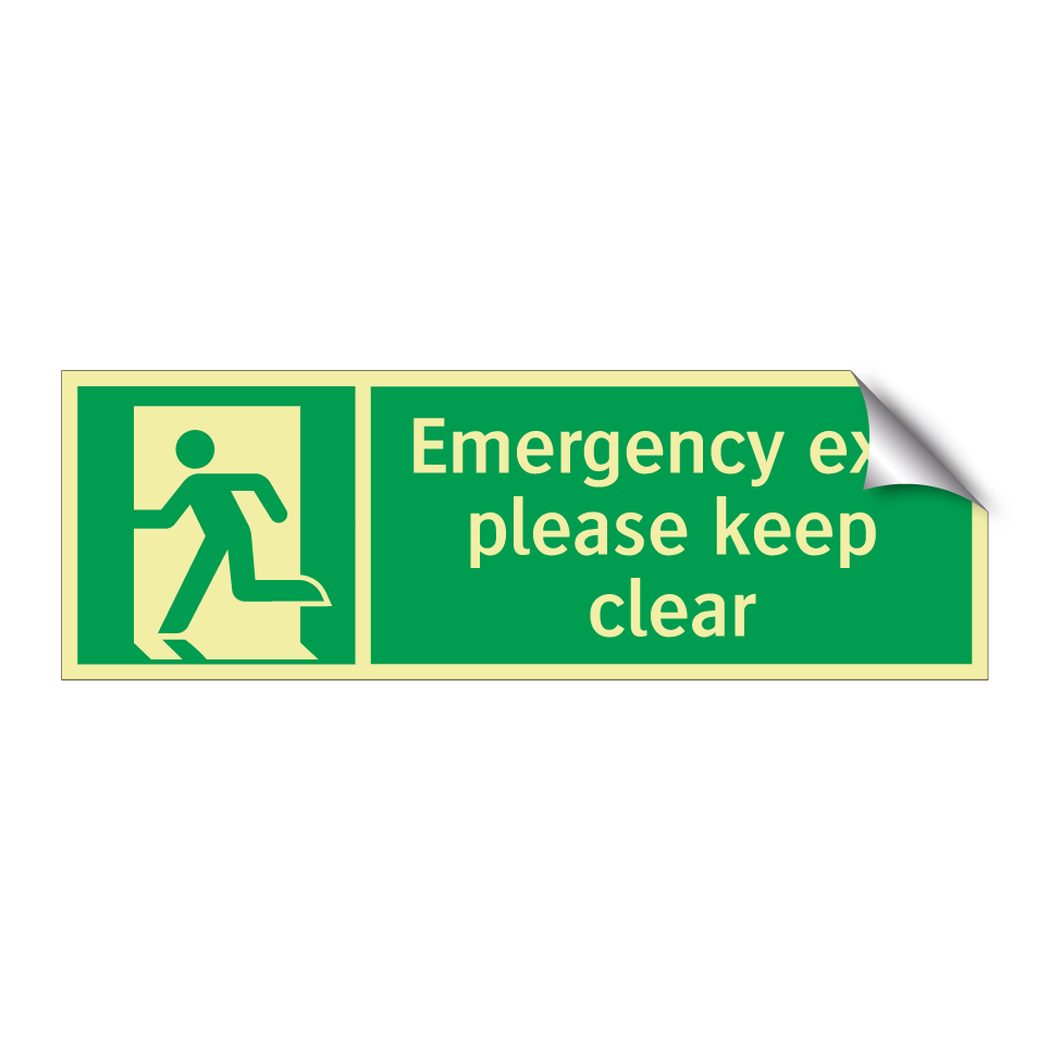 Emergency exit please keep clear