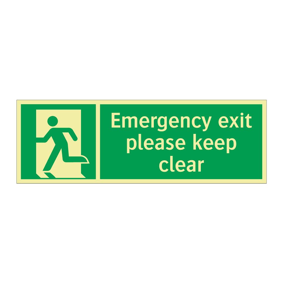 Emergency exit please keep clear