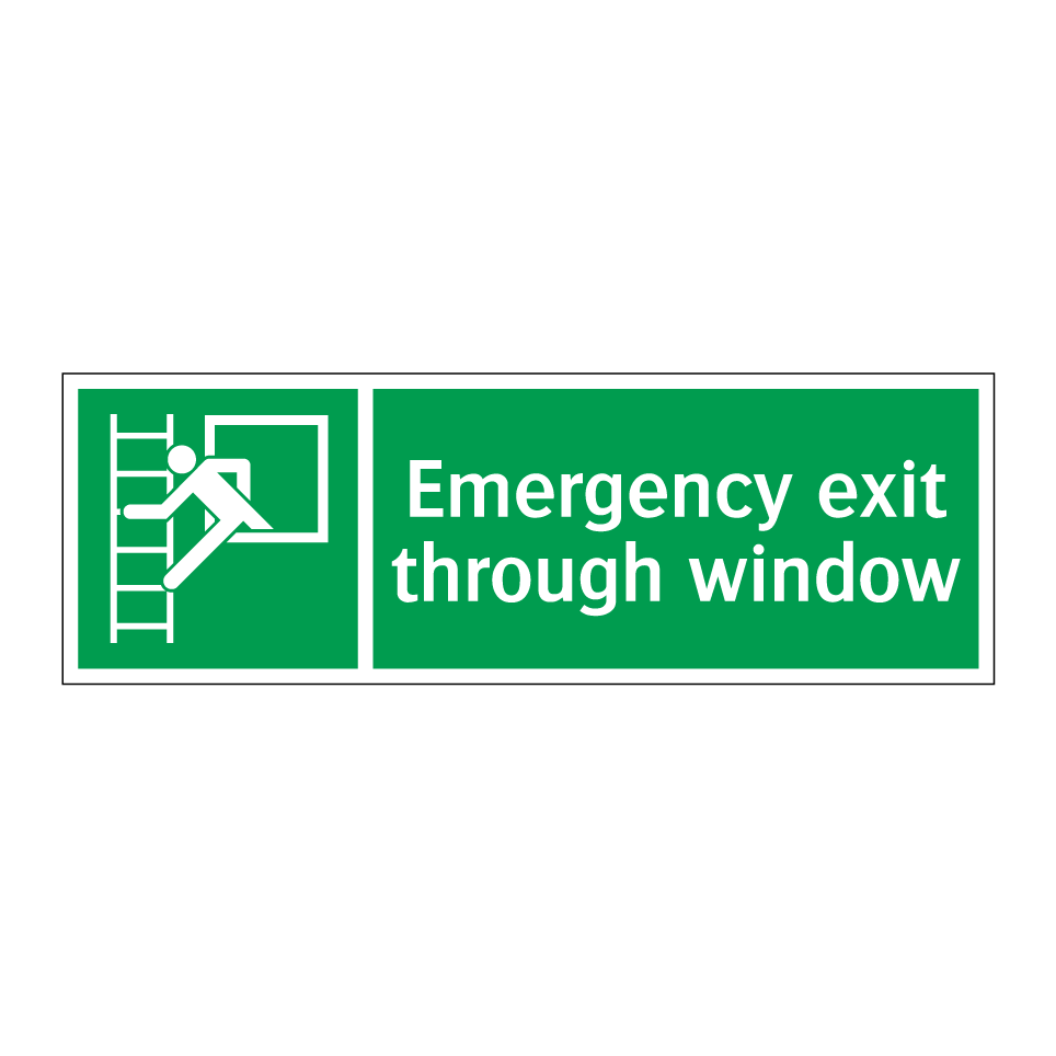 Emergency exit through window