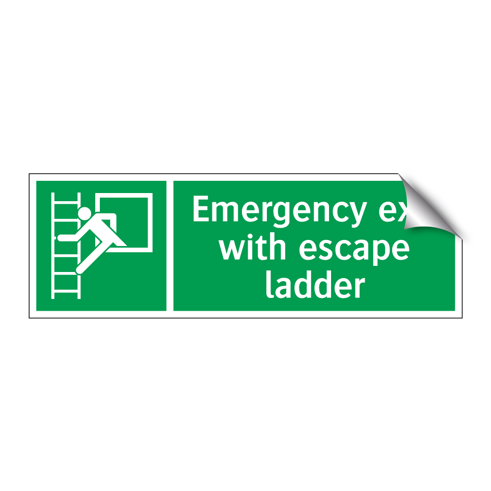 Emergency exit with escape ladder