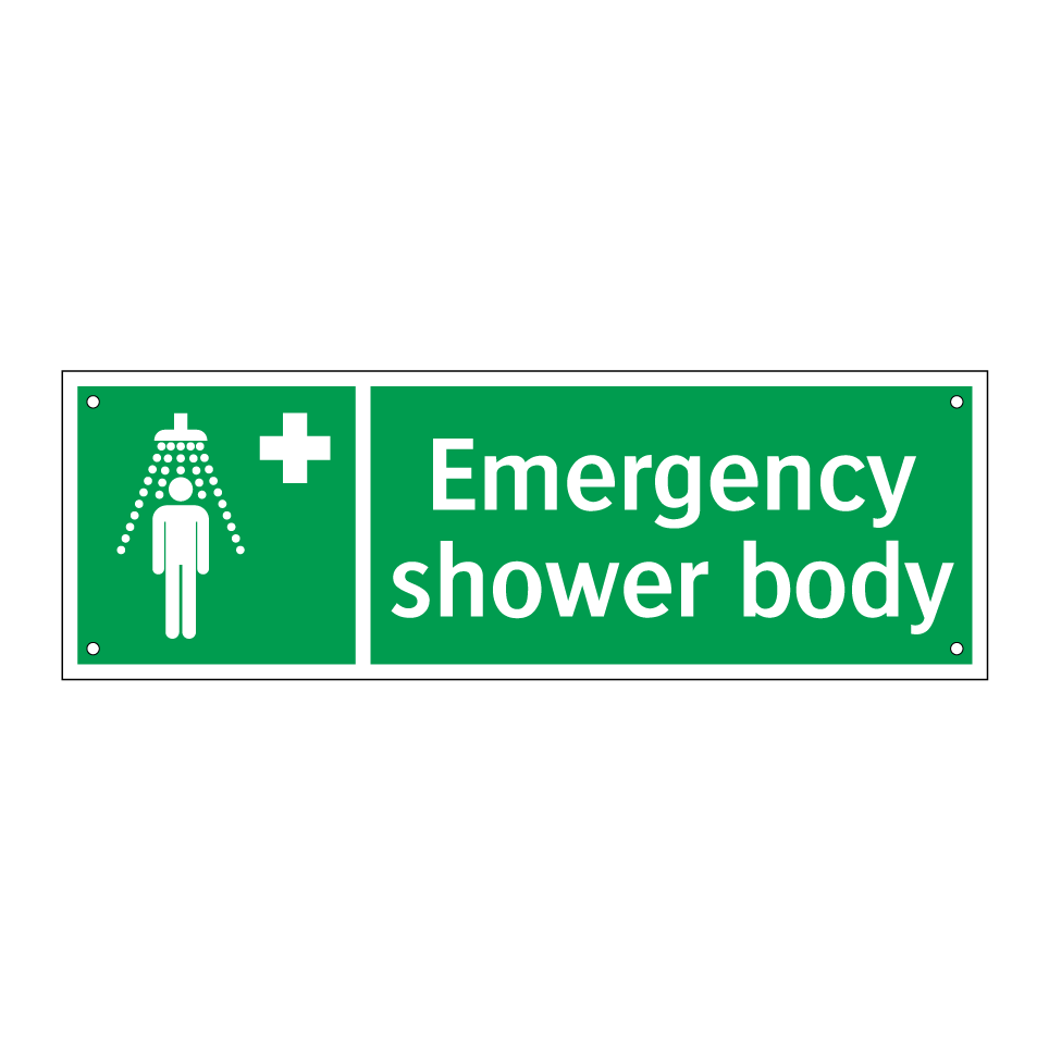 Emergency shower body