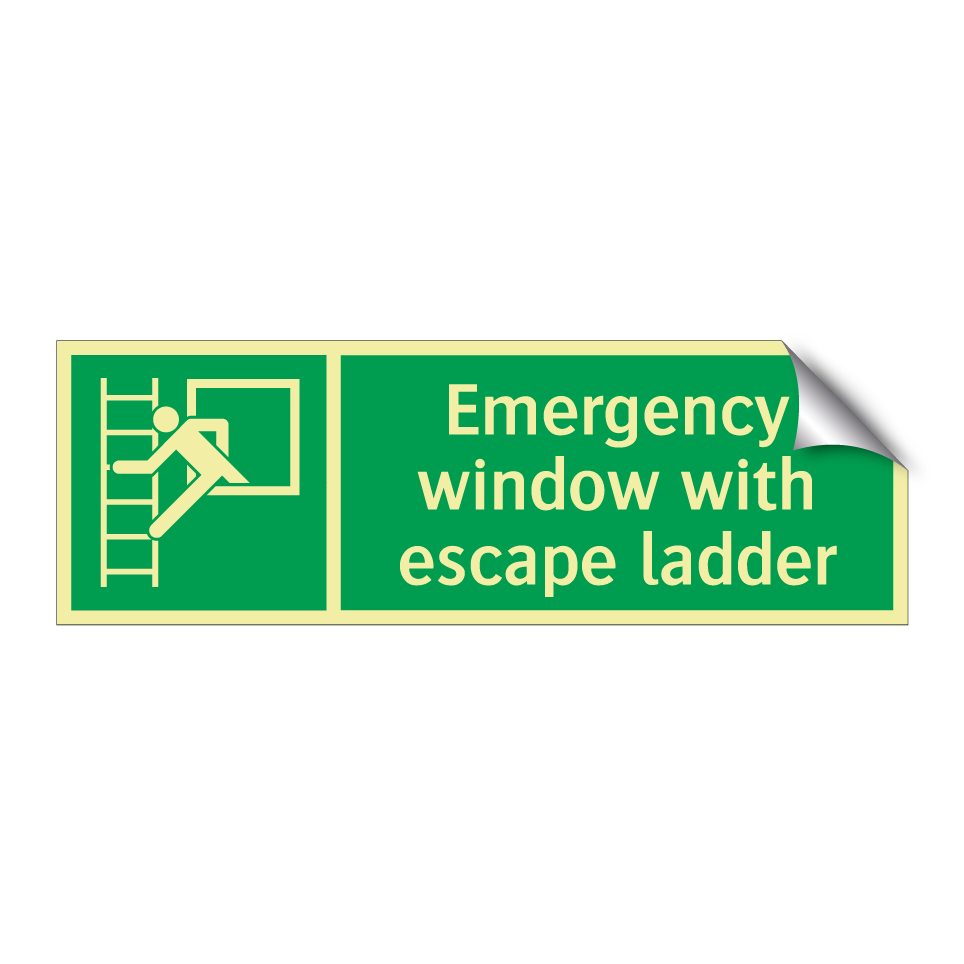 Emergency window with escape ladder
