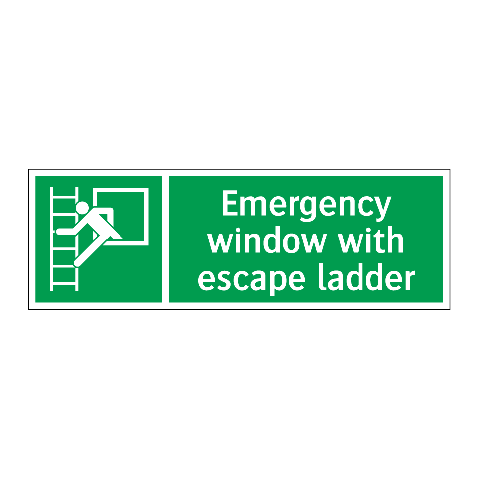 Emergency window with escape ladder