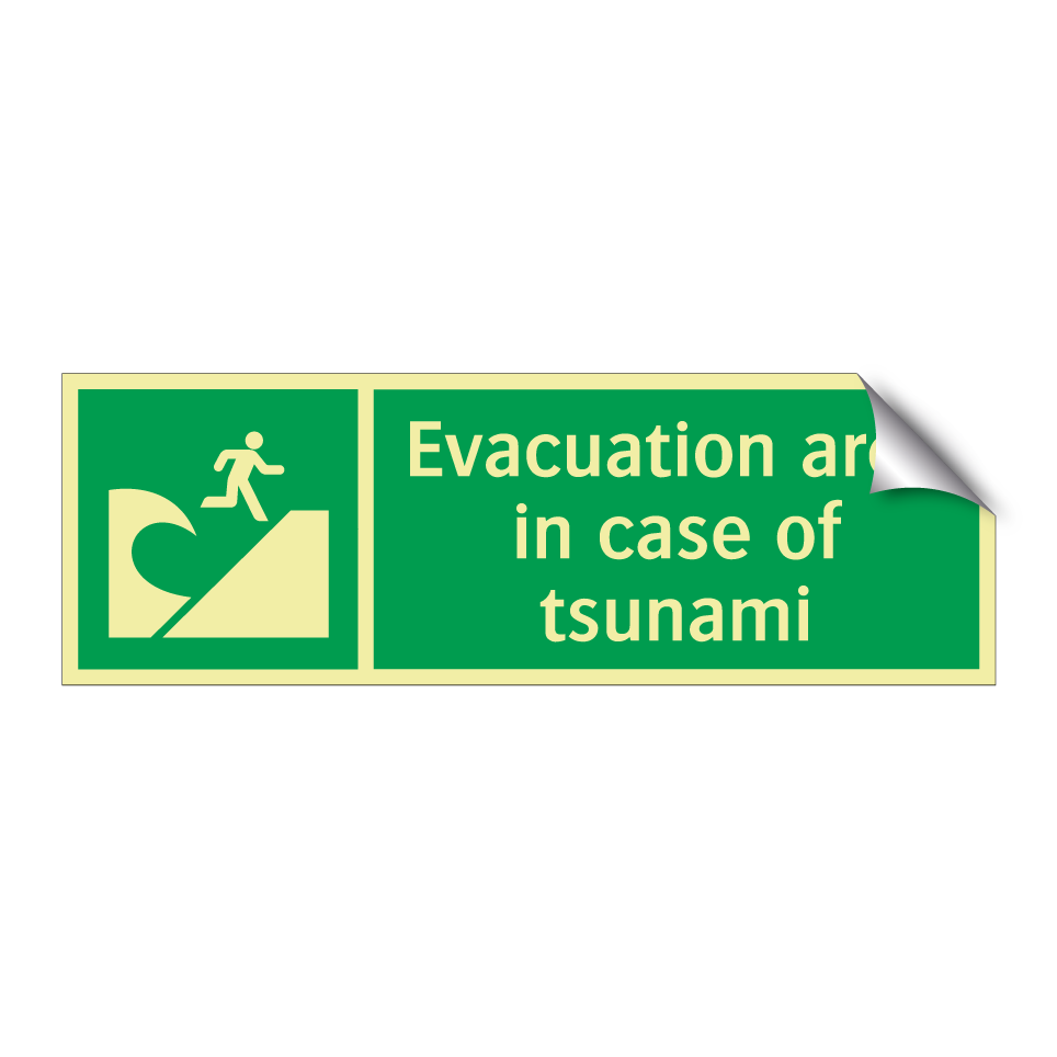 Evacuation area in case of tsunami