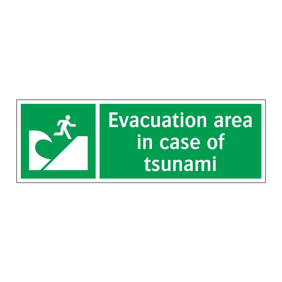 Evacuation area in case of tsunami