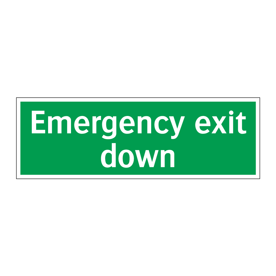 Emergency exit down