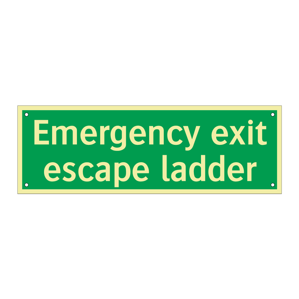 Emergency exit escape ladder