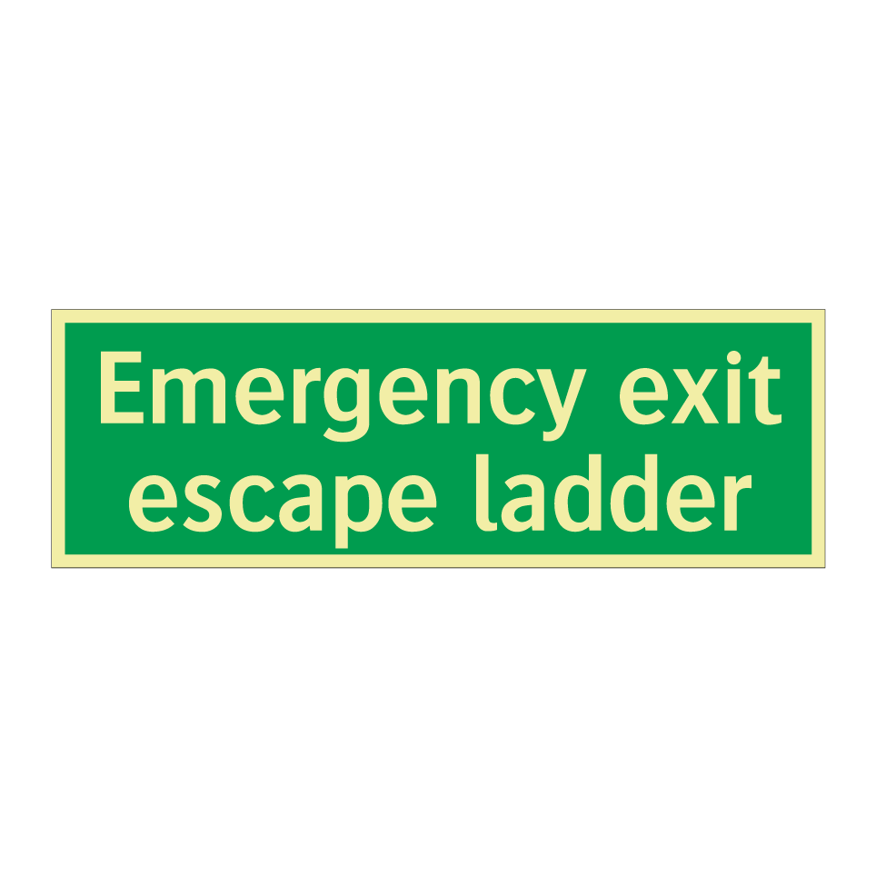 Emergency exit escape ladder