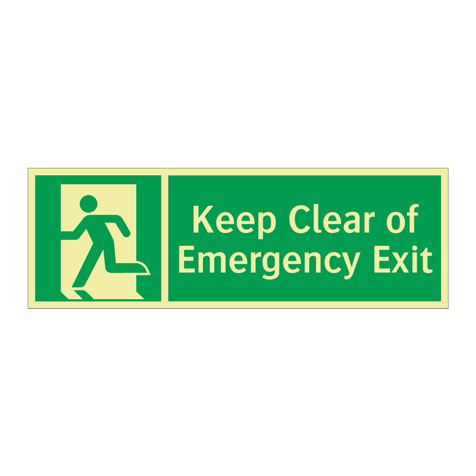 Keep Clear of Emergency Exit